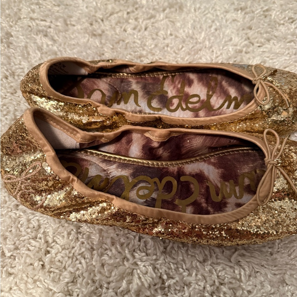 Sam Edelman Gold Chic Loafers